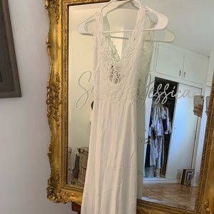 Maxi white beach dress